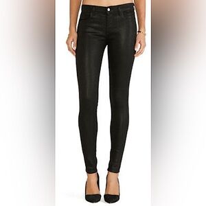 J Brand Super Skinny Wet Look Jeans, Size 25/26